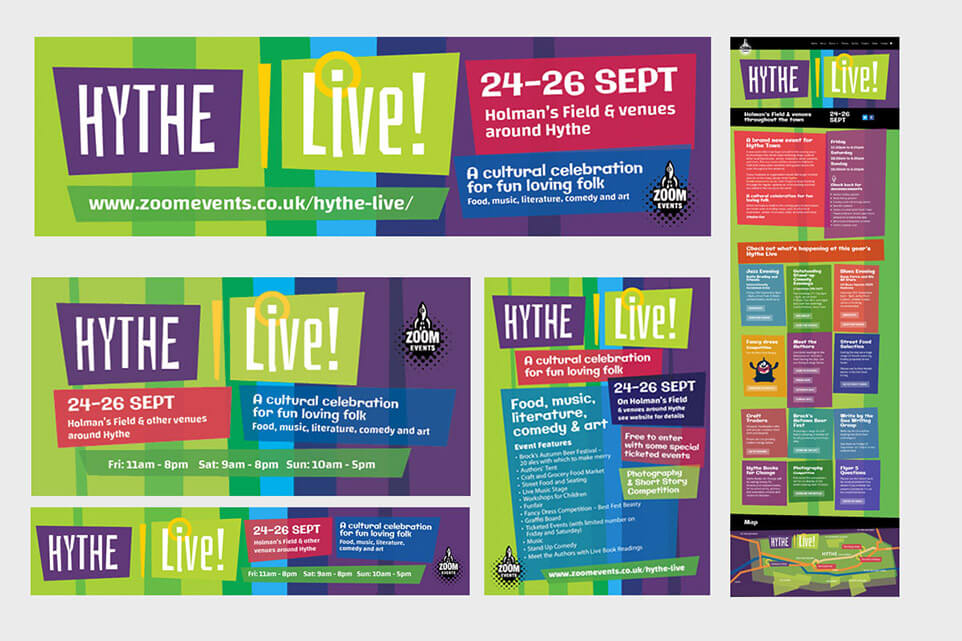 Hythe-Live Promotional Items Colourful design